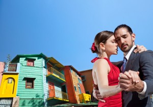 Colourful houses in Buenos Aires La Boca