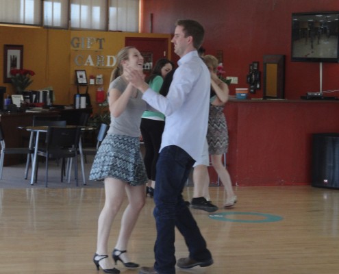 couple dancing for their wedding