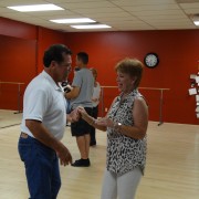 Middle-aged couple at dance studio