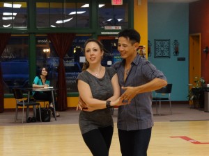 Couple salsa dancing in Mesa, AZ