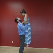 Couple doing a lift for dance