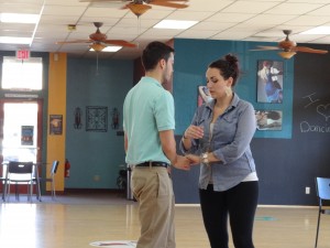 Couple partner dancing in arizona