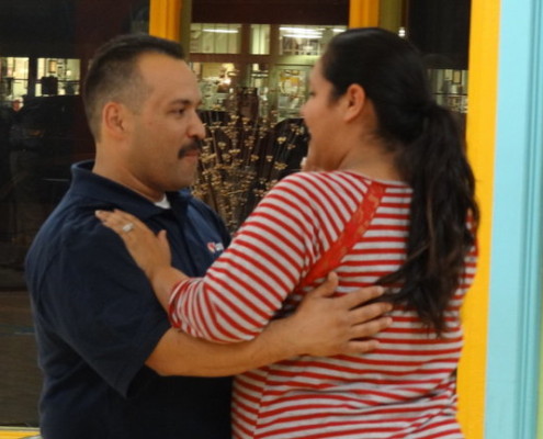 Couple in Arizona Two Stepping