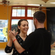 Chanelle dancing with a man