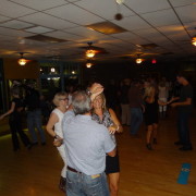 A group of people having fun while dancing