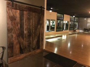barn door at Dance FX Studios Mesa Arizona