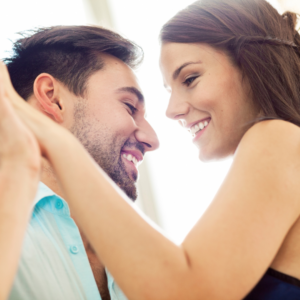 A man and woman dancing together
