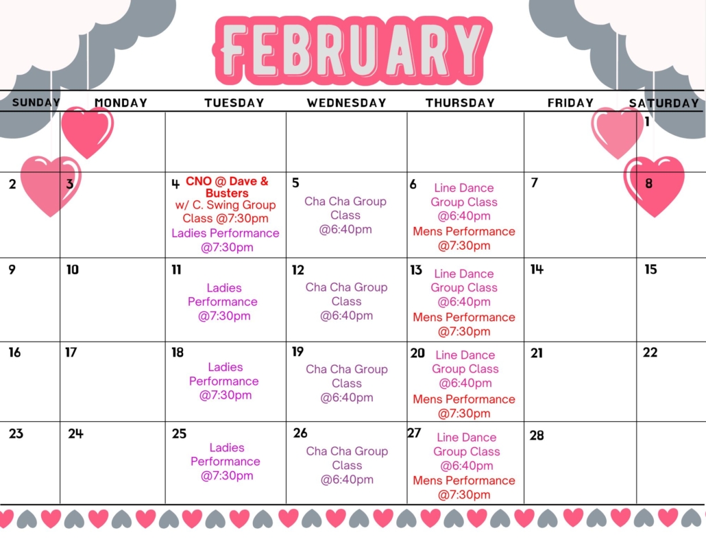 february Dance Classes